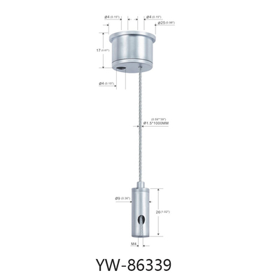 LED Işık Kablo Yapılandırma Sistemi 1.2mm vida ile 600mm Uzunluk Düzenlenebilir Bitirme