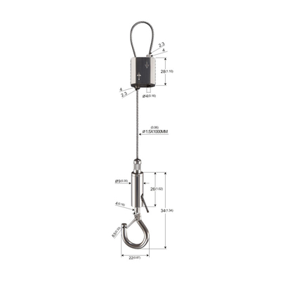 Çinko Alaşım Kobra Kafası 1.8mm SS Tel Halat Resim Sanatı Boyama Asılı Kit YW-860476