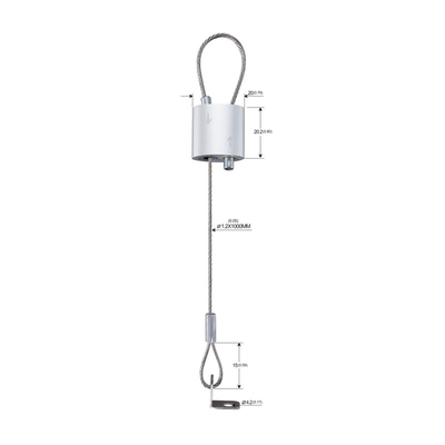 Hafif Asılı 1.5mm için Pirinç Yapış Çinko Alaşımlı Kablo Döngü Tutucu