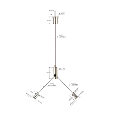 Led Panel Işık Y Tipi Kancalı Kablo Asma Kiti YW-86032
