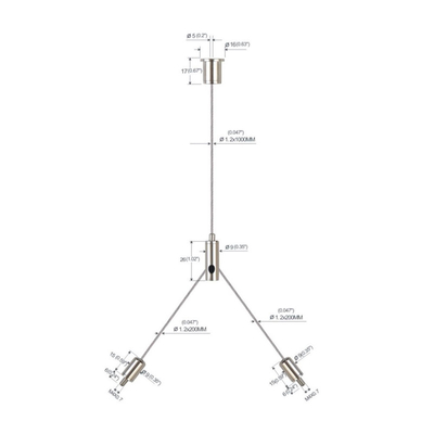 Led Panel Işık Y Tipi Kancalı Kablo Asma Kiti YW-86032