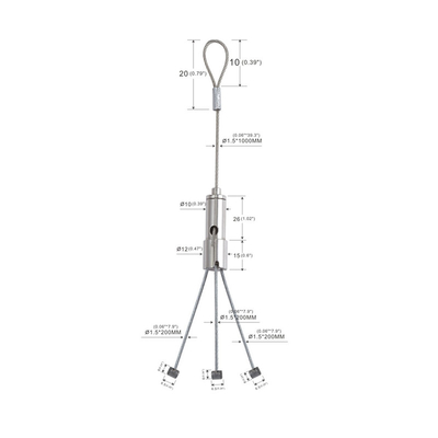Saksı Askılı Tel Kablo Askı Takımı Çatal Tipi İç Mekan YW-86022