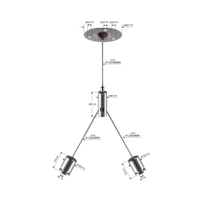 Sürgülü Y Şekli LED Lineer Işık Asma Sistemi YW-86447