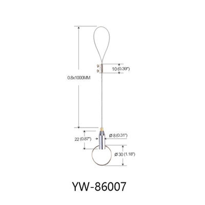 1.2mm Suspended Cable Lighting System Nickel Plated Brass YW86006