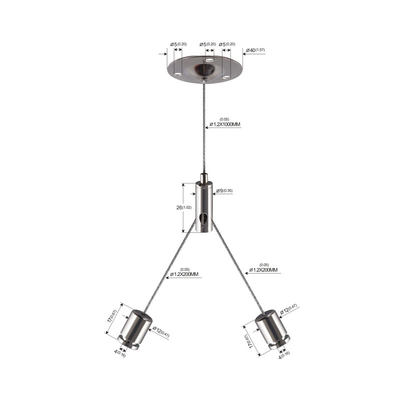 Asma Kitleri Y Şekli LED Lineer Işık Asma Sistemi Sürgülü YW-86447